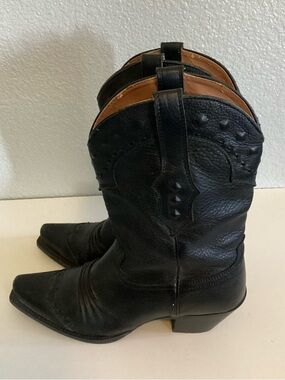 Ariat Classic Black Leather Western Cowboy Boots -